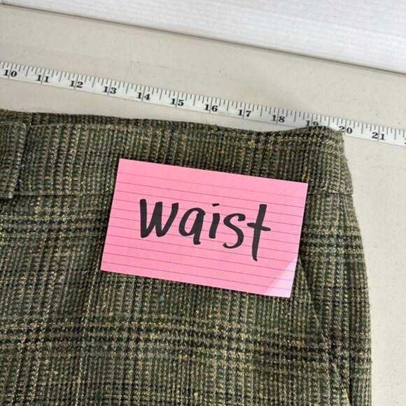 Vintage Escada Wool Blend Check Tweed Trousers in Earthy Tones Size 46 Euro - Picture 8 of 16